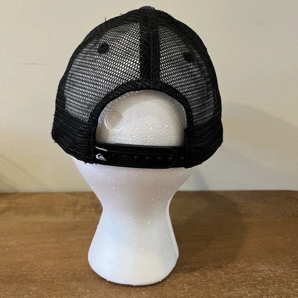 Quiksilver‎ Youth Trucker Hat Palm Leaf Print Mesh SnapBack Cap 55cm Black